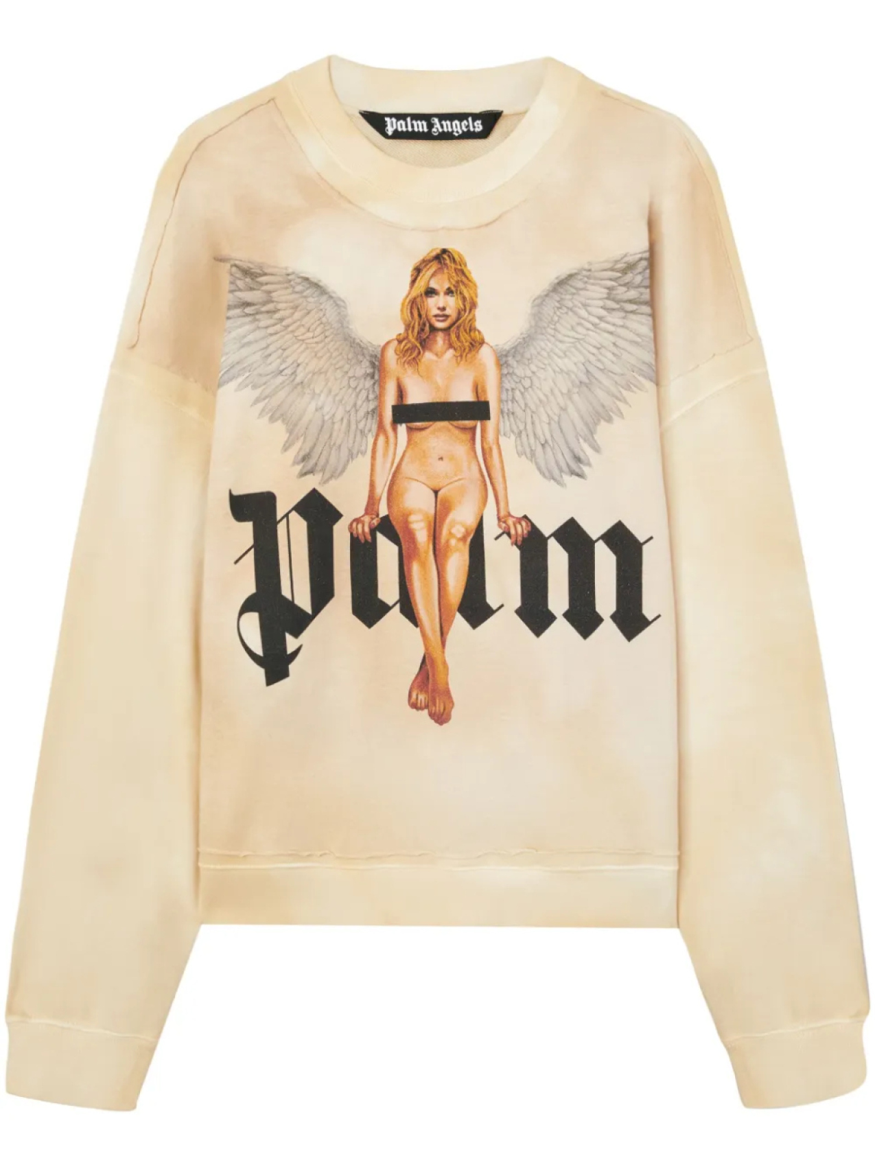 

Palm Angels толстовка Crystal Pin Up, нейтральный цвет