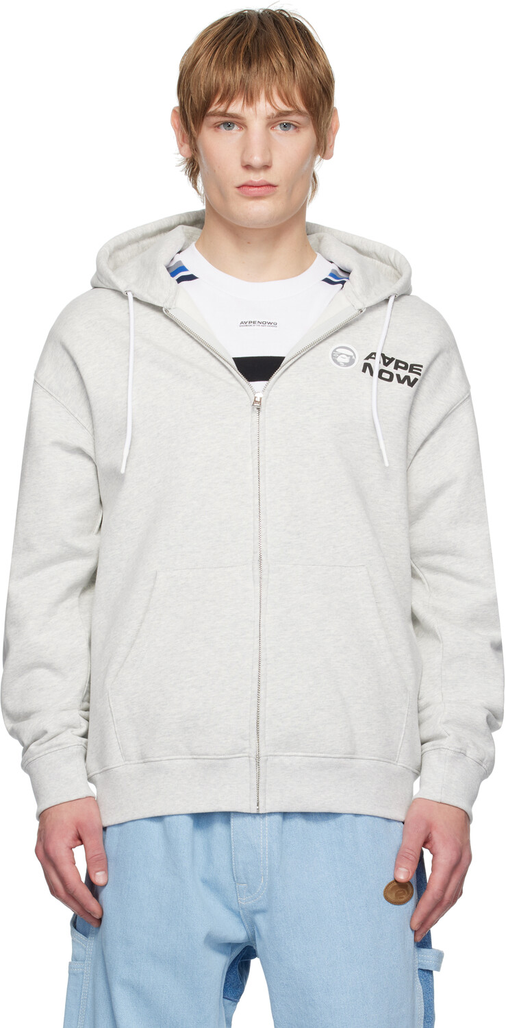 

Серая толстовка с капюшоном «AAPE NOW» AAPE by A Bathing Ape