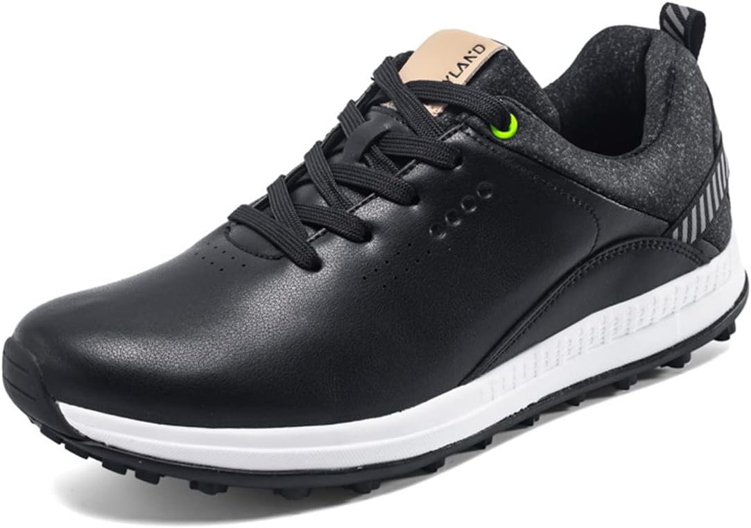 

Мужские гольфовые кроссовки Легкие бесшиповые туфли Модные повседневные теннисные туфли для гольфа Omcam, черный