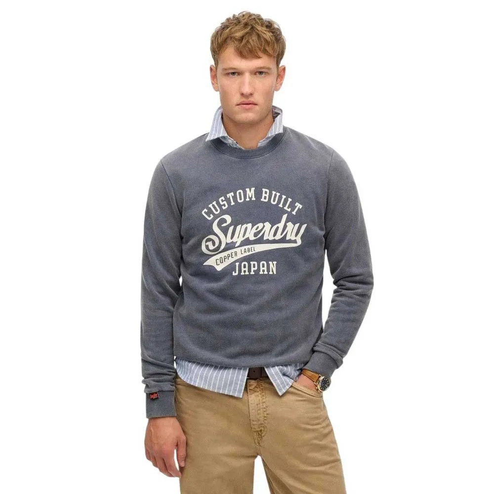 

Толстовка Superdry Vintage Wash Relaxed, серый