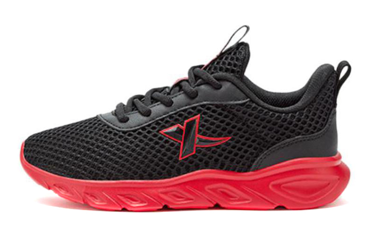 

XTEP Износостойкие дышащие низкие детские кроссовки для бега черно-красные Teenagers