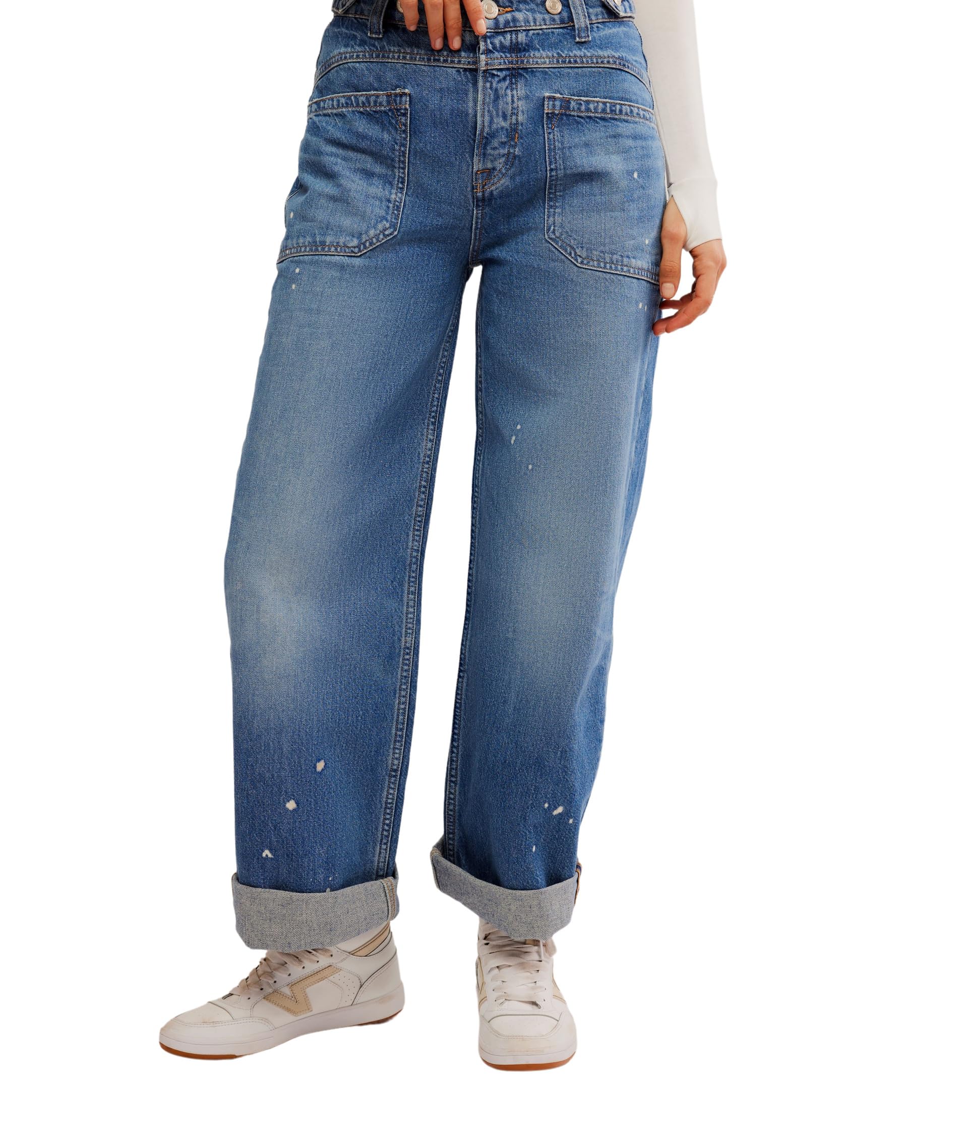 

Джинсы Free People Palmer Cuffed Jean, цвет 100 Years