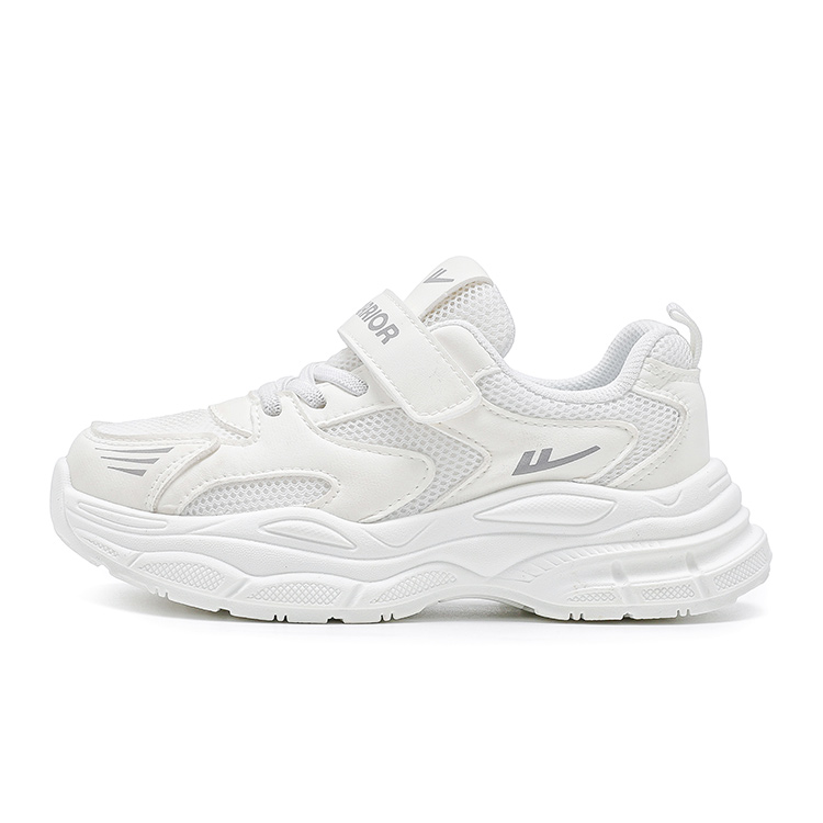 

WARRIOR Детские кроссовки для бега с низким верхом, бело-серые, устойчивые к истиранию, легкие, амортизирующие и дышащие