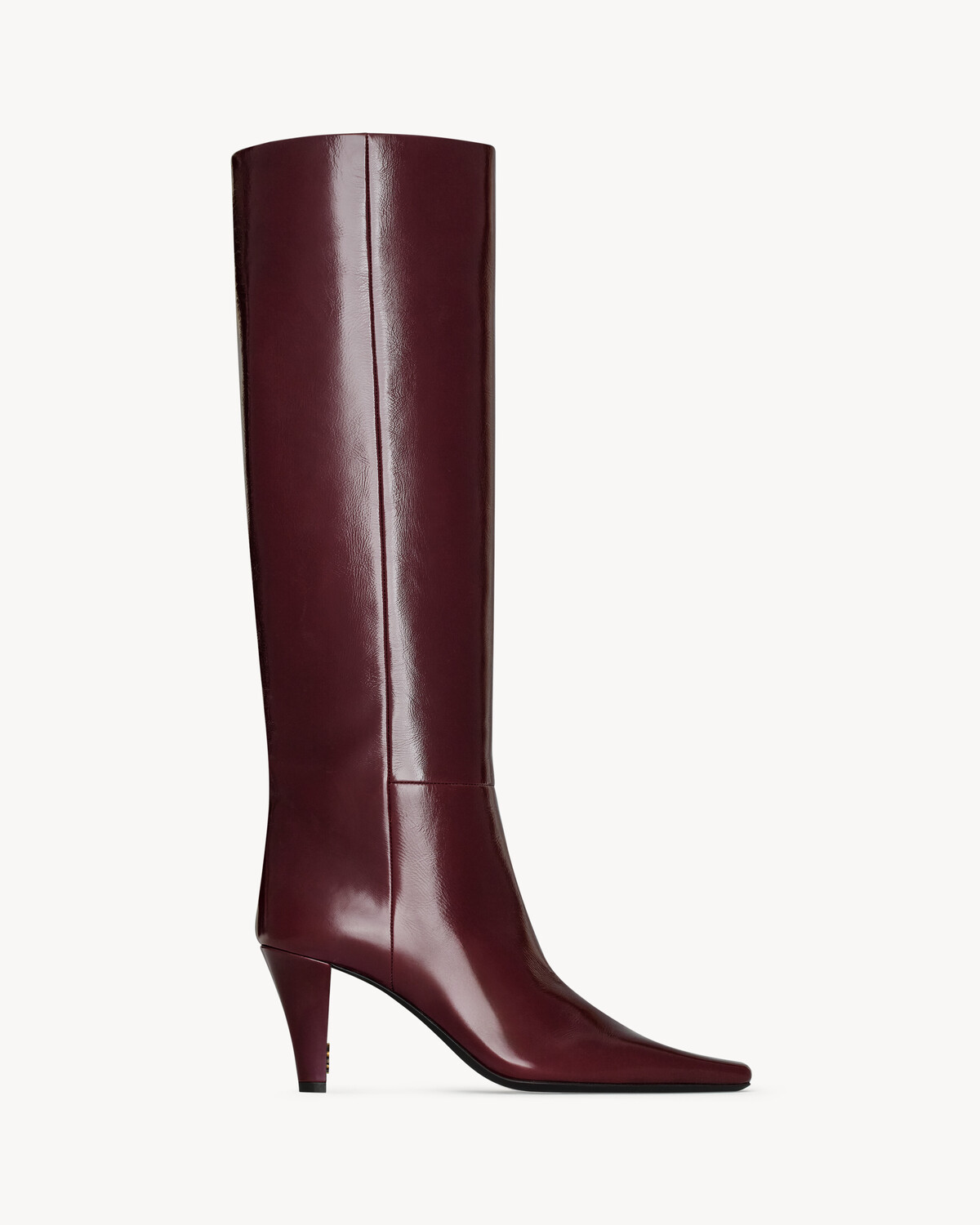 Сапоги JILL из гладкой кожи Saint Laurent, бордо