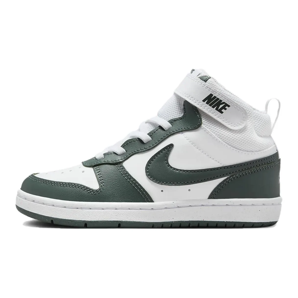 Nike Кроссовки для скейтбординга Court Borough 2 Mid top Kids бело-зеленые