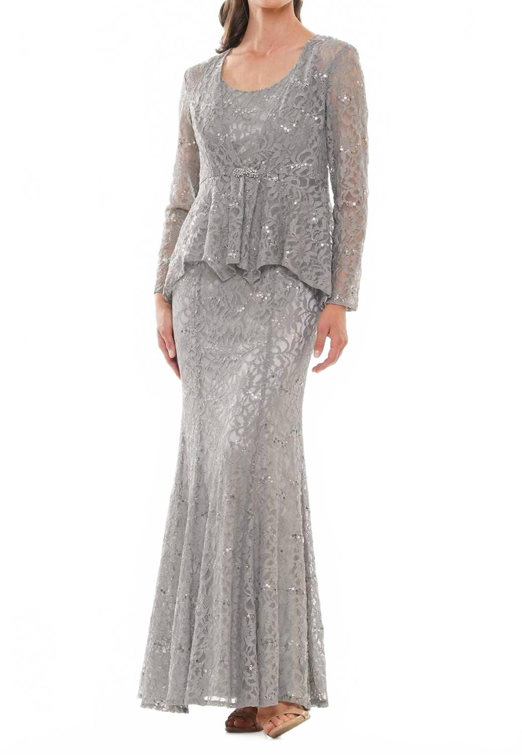 

Платье Scoop Fit And Flare в серебристом цвете Marsoni by Colors