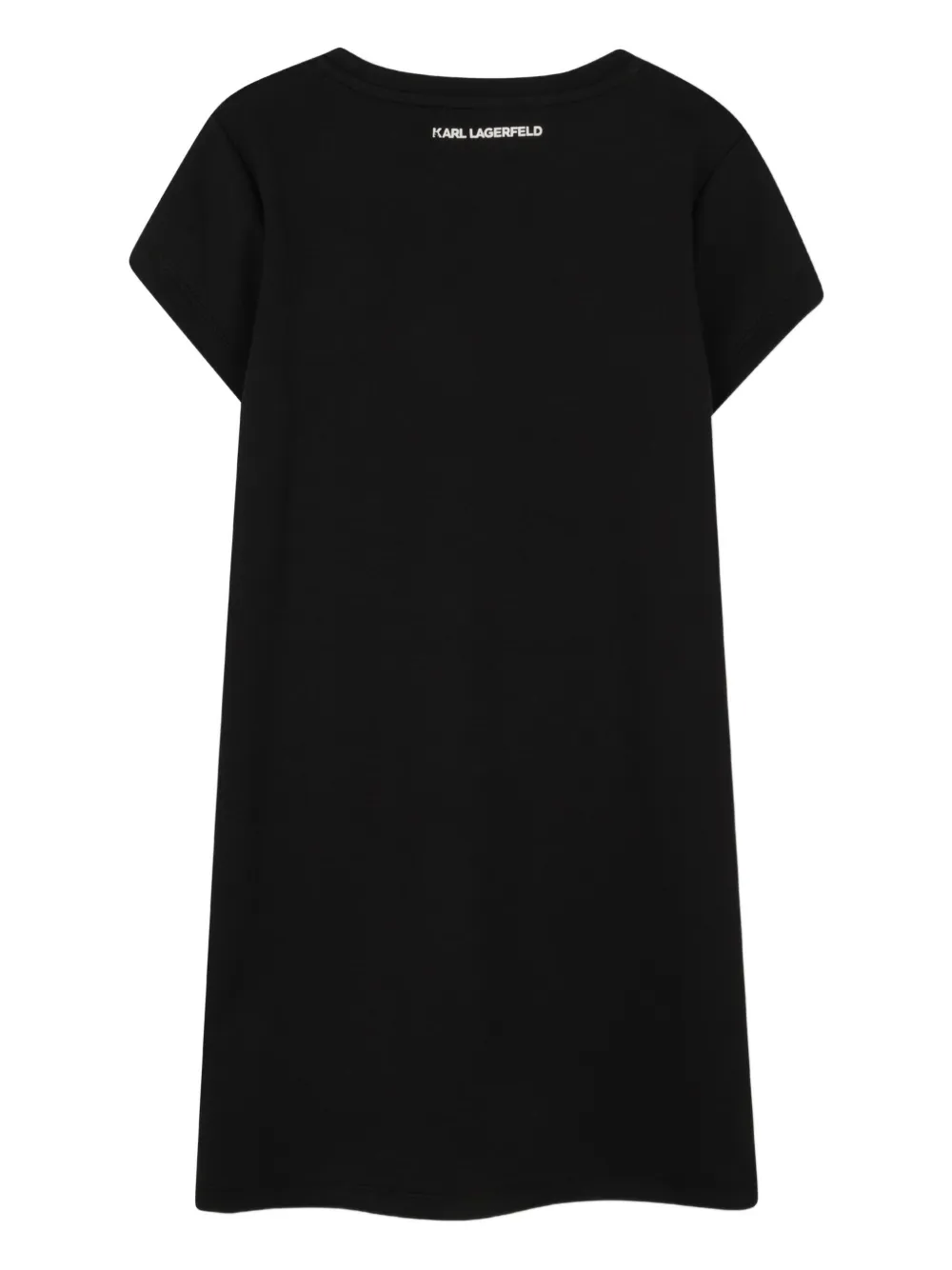 Платье-футболка с графичным принтом Karl Lagerfeld Kids, черный — фото 2