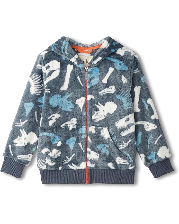 

Флис Hatley Kids Dino Fossils Fuzzy Fleece Zip-Up, синий