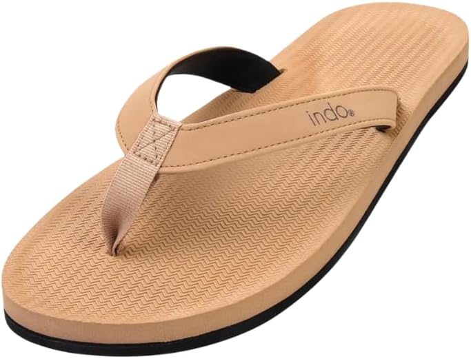 

Мужские веганские вьетнамки Indosole ESSNTLS для любой поверхности, [подошва из переработанных шин, поддержка свода стопы из натурального резинового материала, противоскользящая стелька, удобная водонепроницаемая лямка ENVRO]