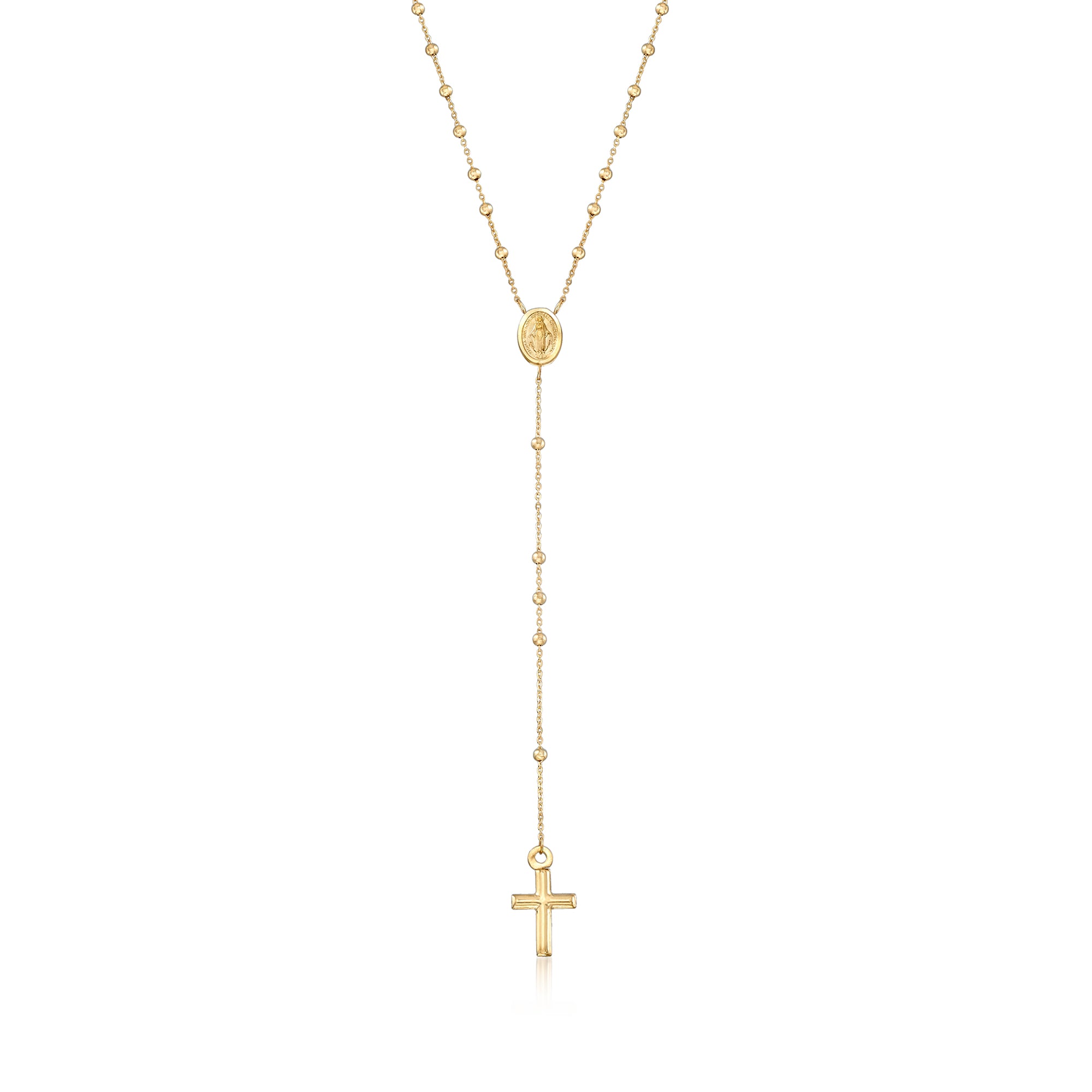 

Чудотворное ожерелье-четки Ross-Simons из итальянского желтого золота 14 карат Ross-Simons, 15 In