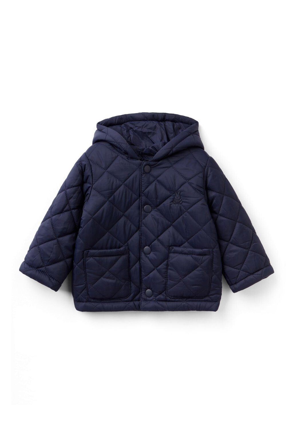 

Куртка зимняя QUILTED WITH HOOD United Colors of Benetton, цвет blue