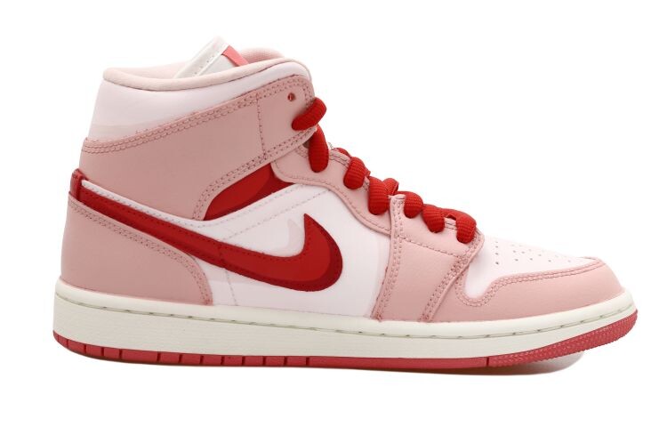 Кроссовки Air Jordan 1 Vintage Basketball Shoes Women's High-Top Pink/Red — фото 3