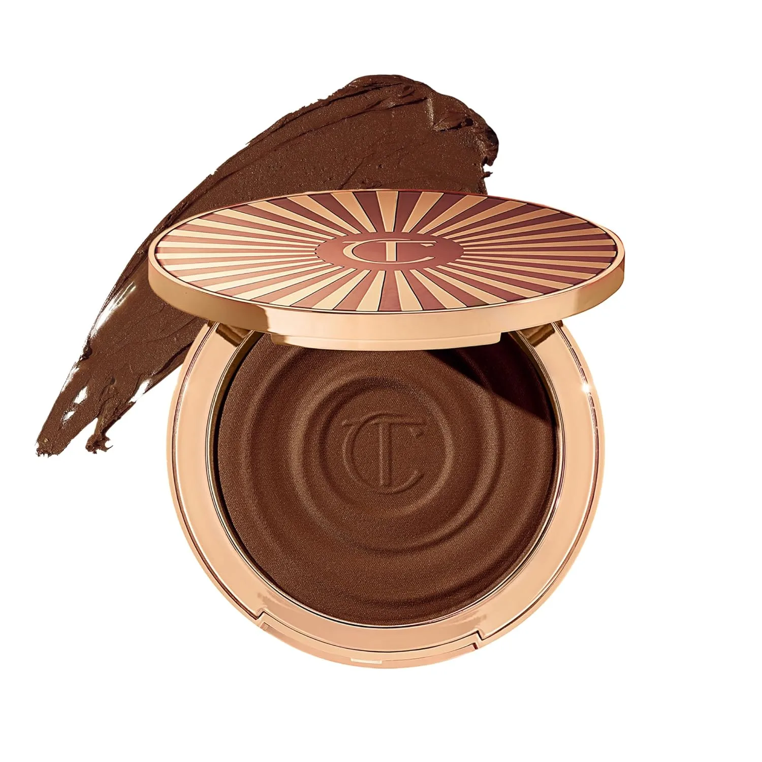Крем-бронзер для лица и тела Charlotte Tilbury Beautiful Skin - увлажняющая гиалуроновая кислота и провитамин D3 для создания эффекта загара - стойкость до 16 часов, защита от пота и влаги. 20.98 г (1 шт.), 04 Deep - warm deep bronze