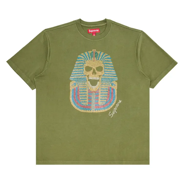 Футболка Supreme King Tut с коротким рукавом, цвет «Оливковый»
