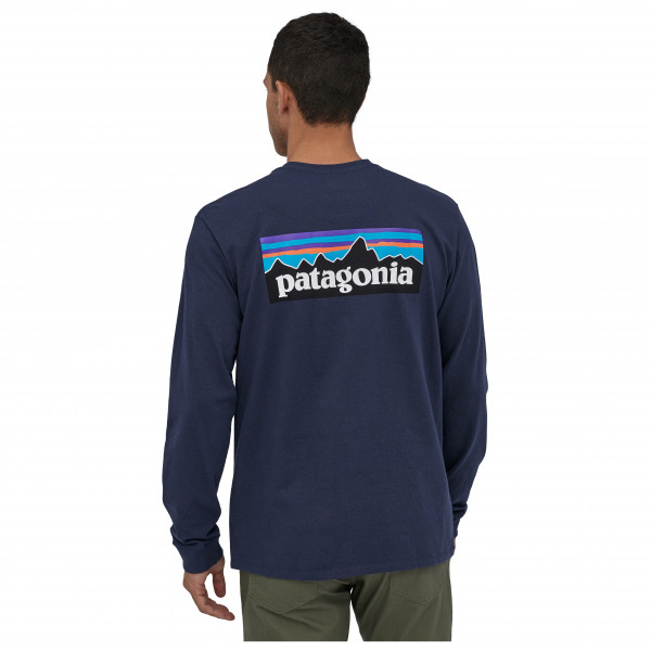 Футболка с логотипом L/S p-6, ответственная за безопасность, с длинным рукавом Patagonia, синий — фото 3