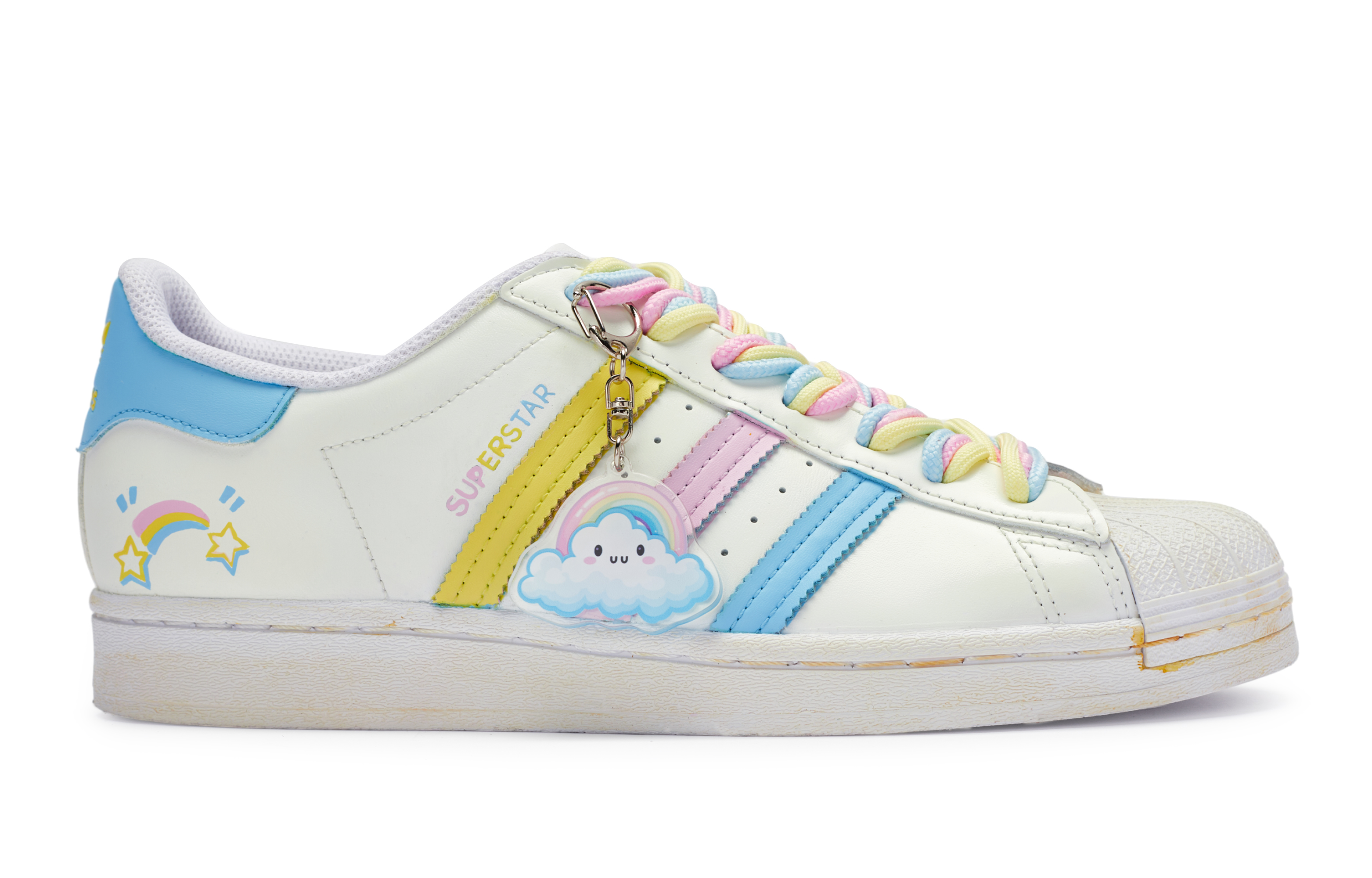 

Кроссовки Adidas Originals Superstar Series Skateboard Shoes Unisex Low-Top Pink White/Blue