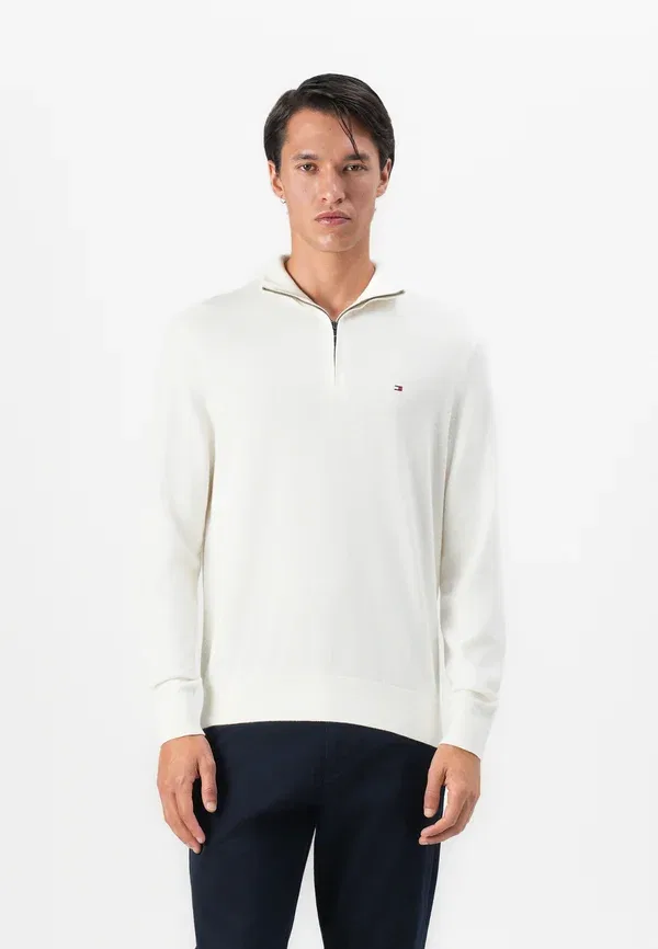 Джемпер Tommy Hilfiger Pima org ctn cashmere zip mock, цвет слоновая кость