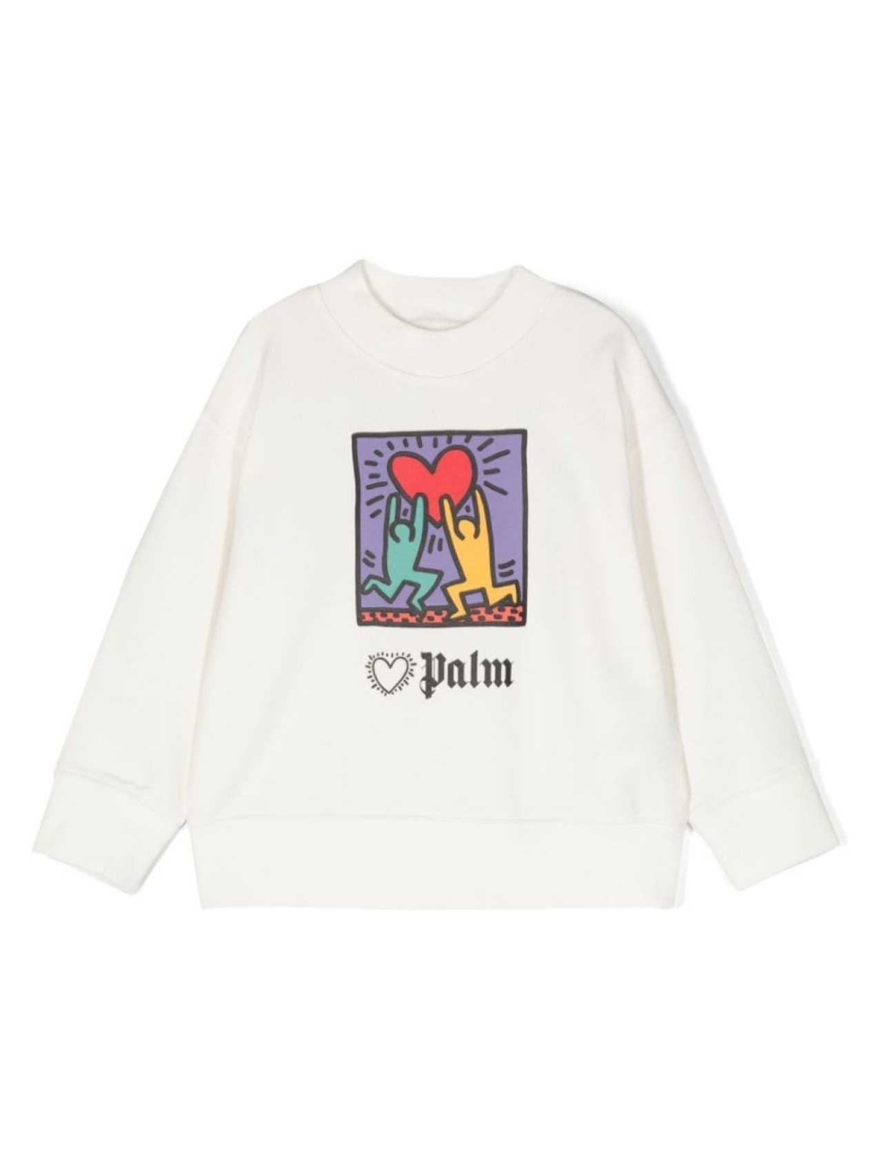 

Palm Angels Kids толстовка из коллаборации с Keith Haring, белый