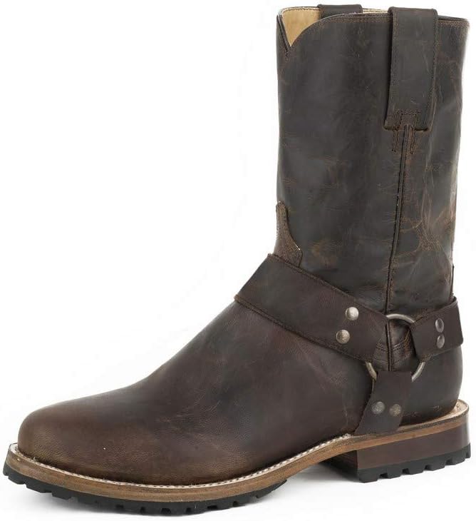 

Мужские мотоботинки Stetson Puncher Harness из масляной кожи козы, круглый носок - 12-020-7608-0770 Br, коричневый