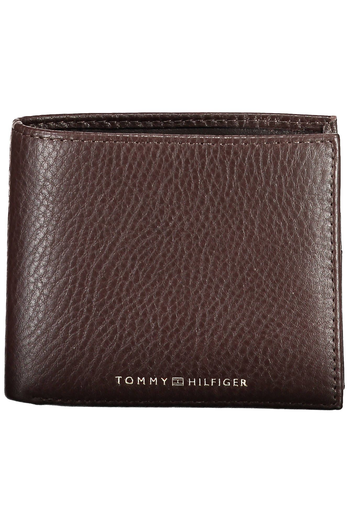 

Коричневый кожаный мужской кошелек Tommy Hilfiger