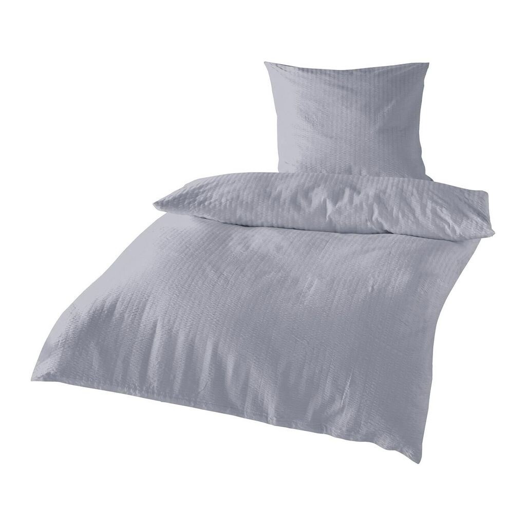 

Постельное белье Dream Sleep из гладкого хлопка 135x200 см + 80x80 см серебро Traumschlaf