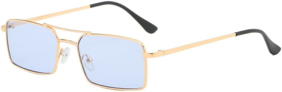 

Ретро солнцезащитные очки для женщин, очки в стиле стимпанк, металлические солнцезащитные очки, винтажные зеркальные очки с защитой от УФ-излучения UV400 generic, Gold Blue