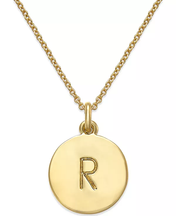 

Ожерелье с подвеской в виде инициалов, позолоченное 12 карат, 17 дюймов + удлинитель 3 дюйма Kate Spade New York, r