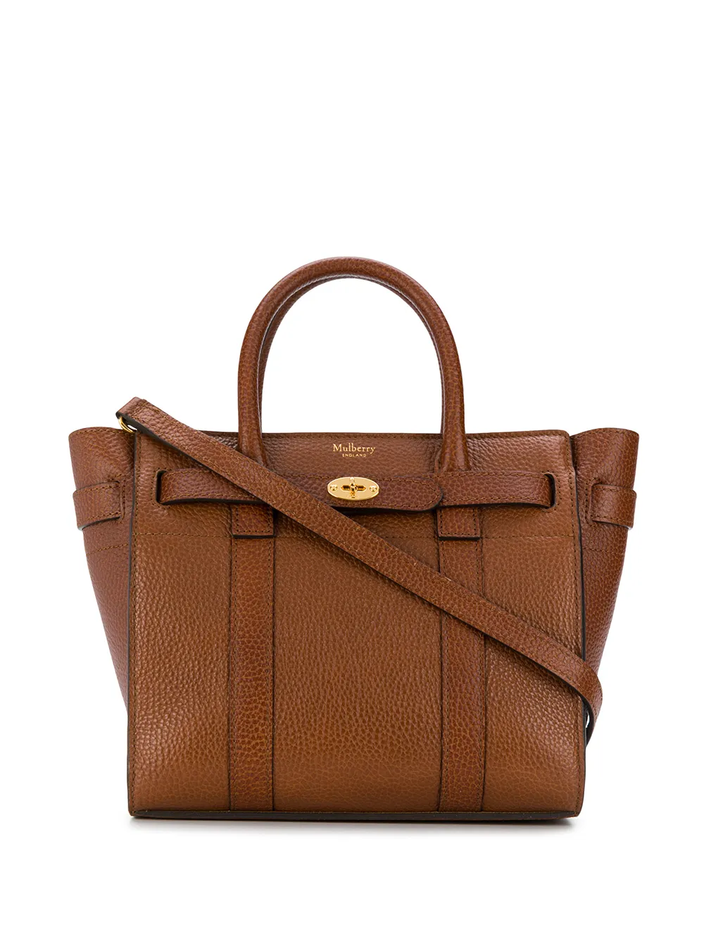 

Маленькая сумка-тоут Mulberry, коричневый
