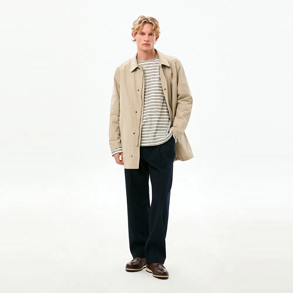 Мужское полупальто Car Coat бежевого цвета от Tommy Hilfiger — фото 2