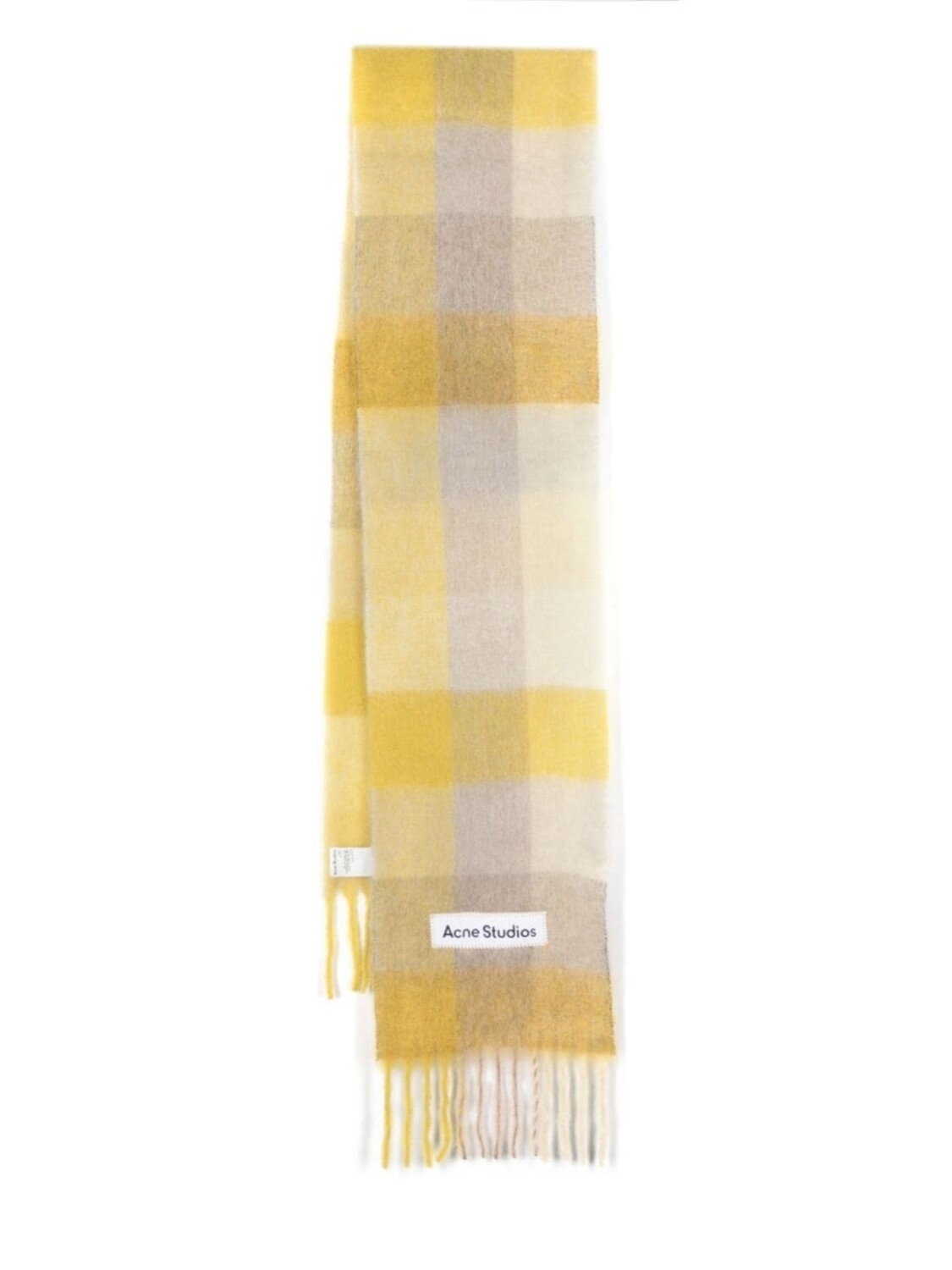 

Acne Studios шарф в клетку, нейтральный цвет