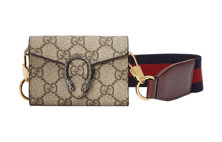 

GUCCI Сумка-кошелек Dionysus из холста, через плечо, мини-сумка, цвет "черное дерево" для женщин
