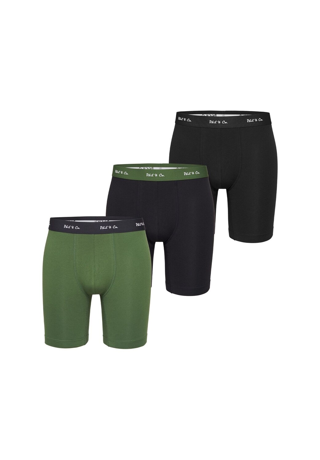 

Брюки в стиле ретро, ​​длинные боксеры из джерси Phil & Co. Berlin, цвет Black Green Herren