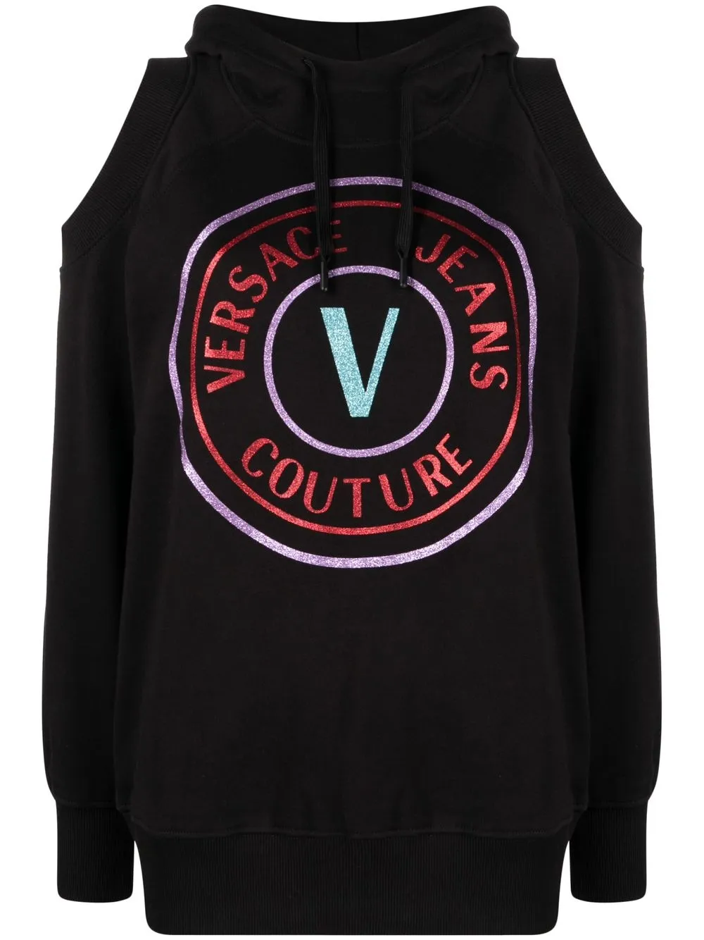 

Худи с логотипом Versace Jeans Couture, черный
