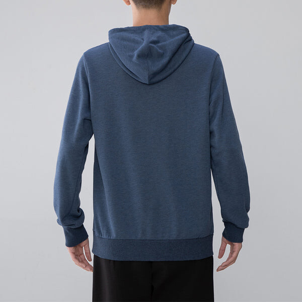 Толстовка men's bl ft hd logo printing sports knit pullover navy blue Adidas, синий — фото 4