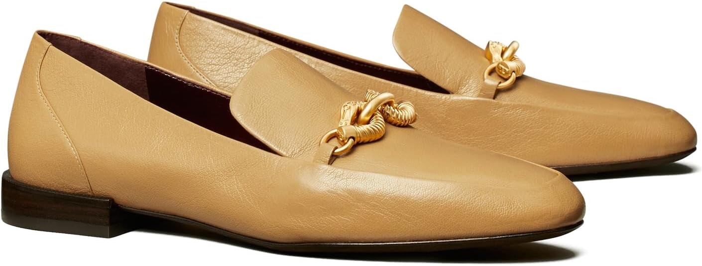 Лоферы Jessa Loafer Tory Burch, цвет Ginger Shortbread/Gold
