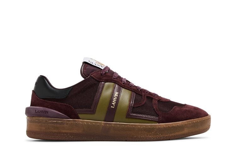 

Кроссовки Lanvin Clay Low Translucent Sole - Burgundy Green, красный