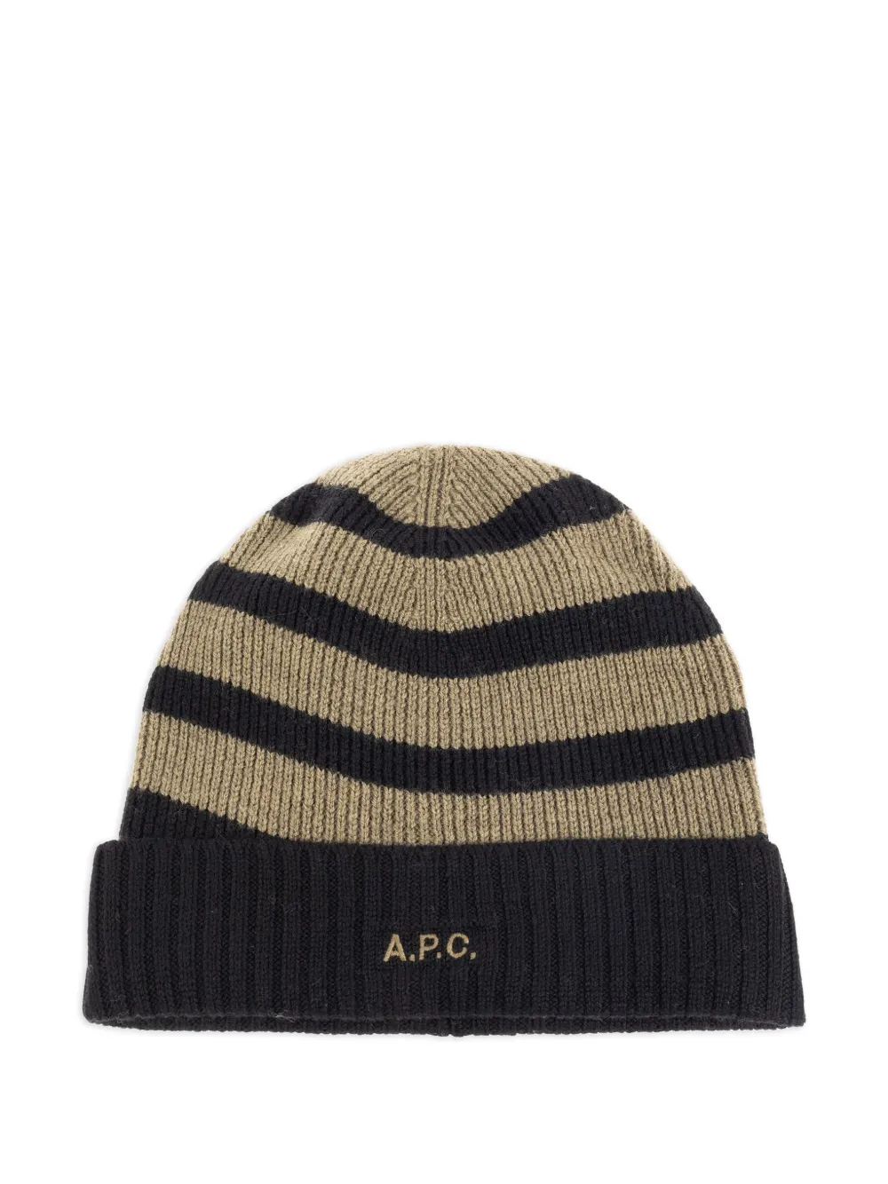 

Шапка бини в полоску A.P.C., черный