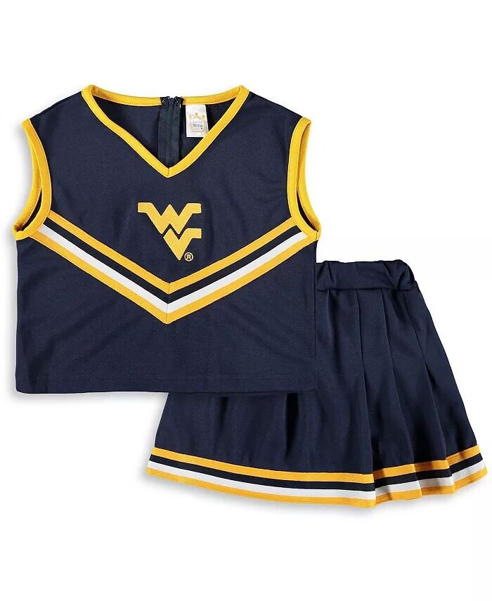 

Темно-синий комплект из двух предметов для больших девочек West Virginia Mountaineers Little King Apparel, синий