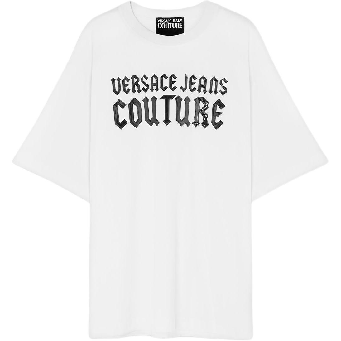 

Футболка из хлопка с тисненым логотипом VERSACE JEANS COUTURE, белый