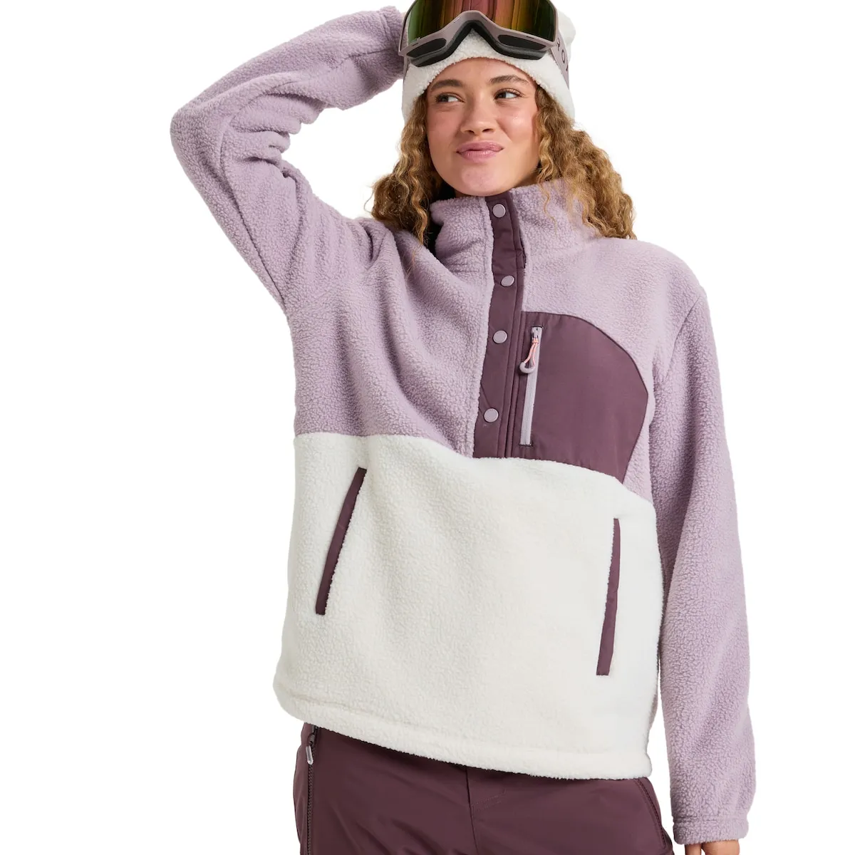 

Женская футболка Alabama Roxy, белый/баклажановый