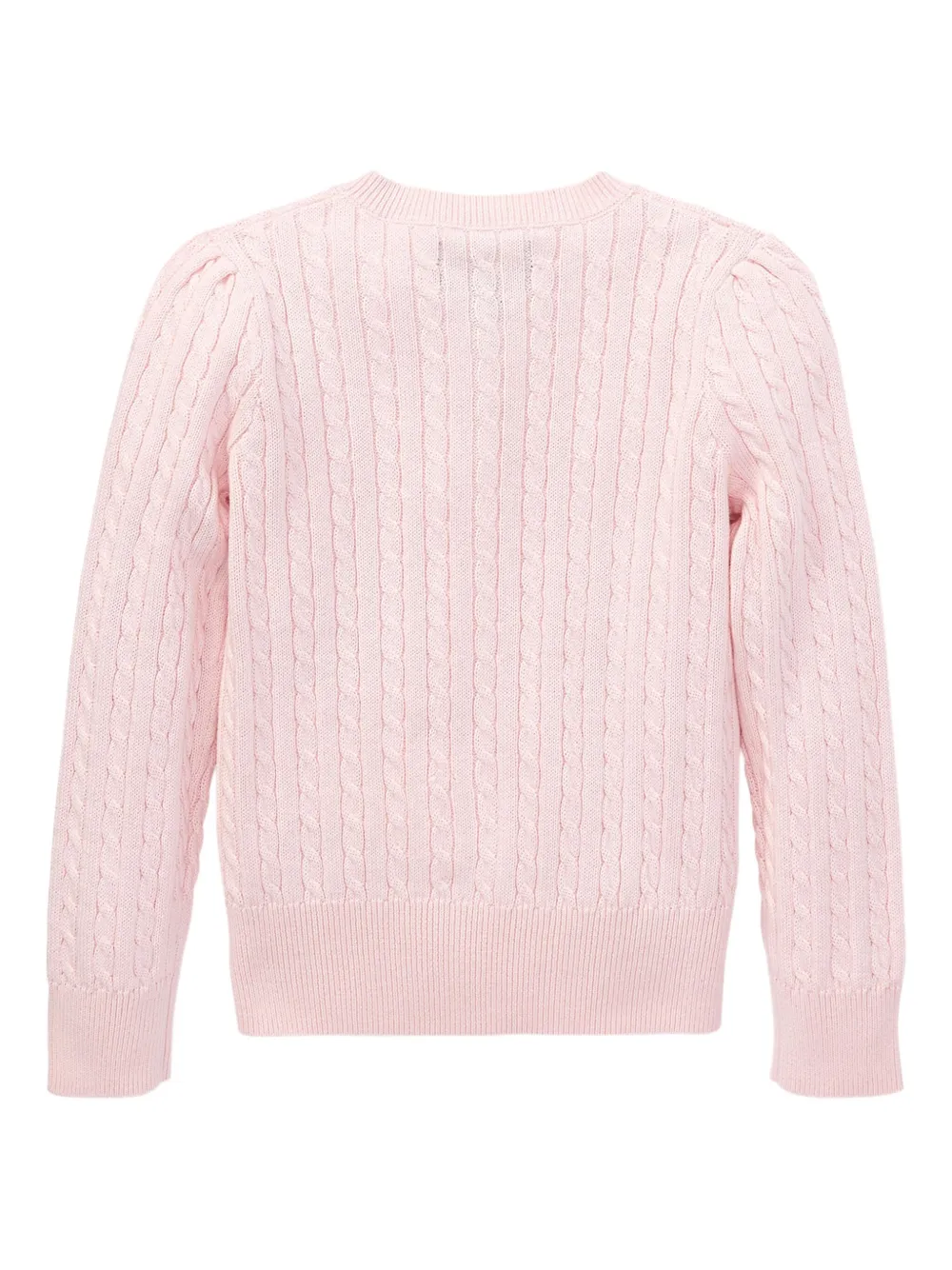 Кардиган фактурной вязки POLO RALPH LAUREN KIDS, розовый — фото 2