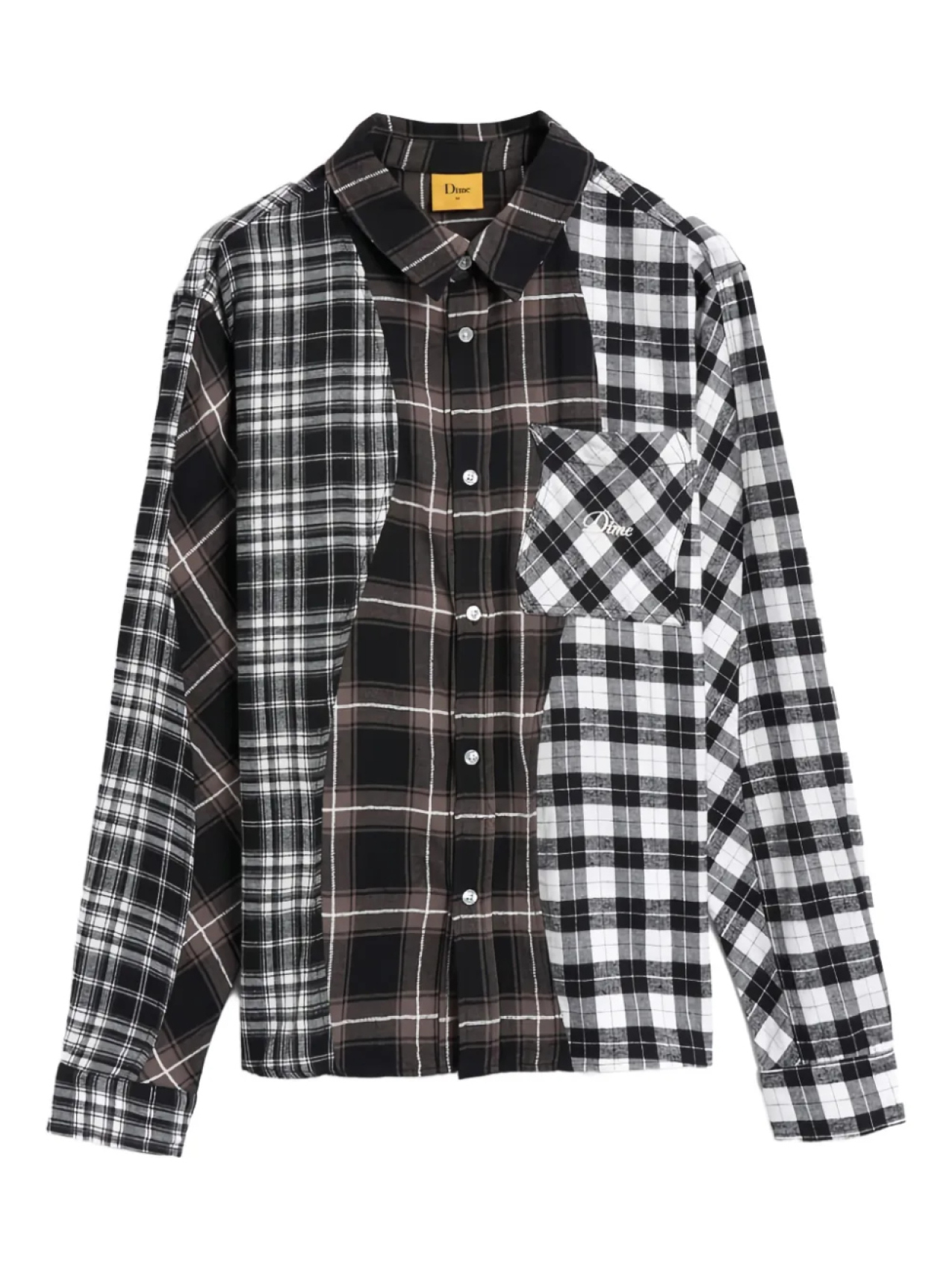 

Dime рубашка Triple Plaid, черный