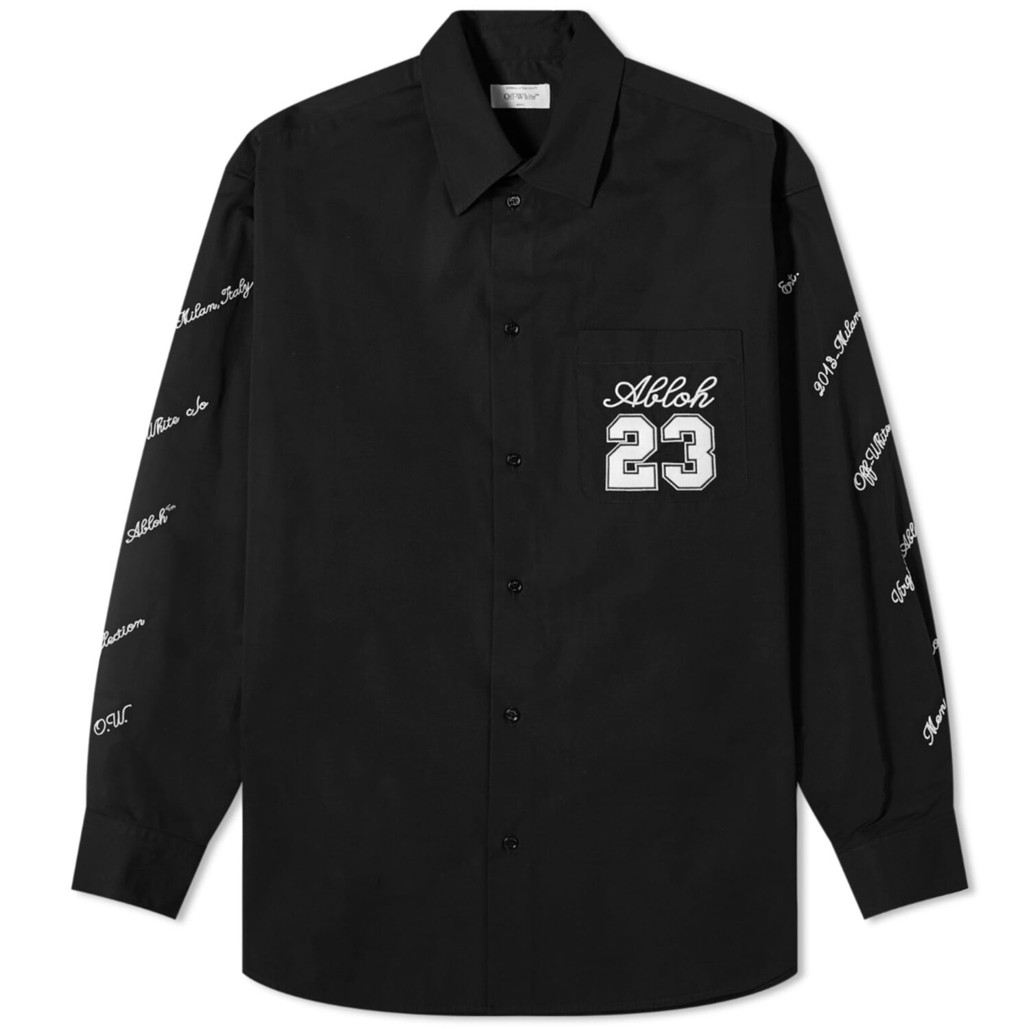 

Рубашка Off-White 23 Abloh Overshirt, цвет Black & White