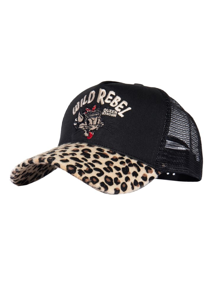 

Бейсболка Queen Kerosin Trucker Wild Rebel, черный
