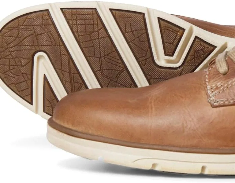 Мужские кожаные ботинки на шнуровке JACK & JONES Jfwglendale, Tobacco Brown — фото 2