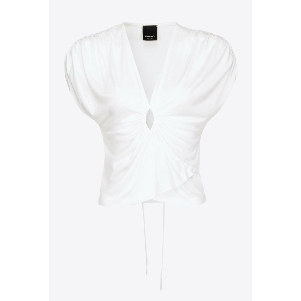 

Белые вискозные топы и футболки Pinko