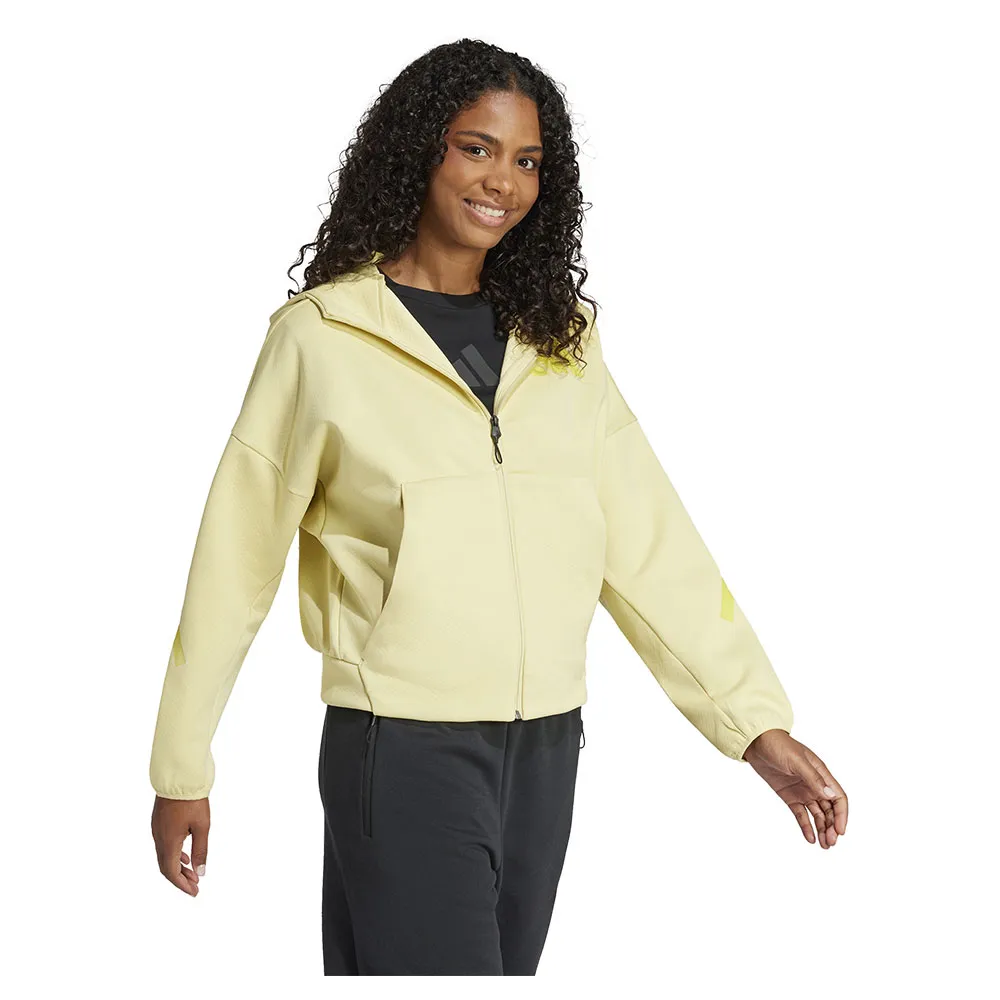 Толстовка adidas Z.N.E full zip, желтый — фото 4