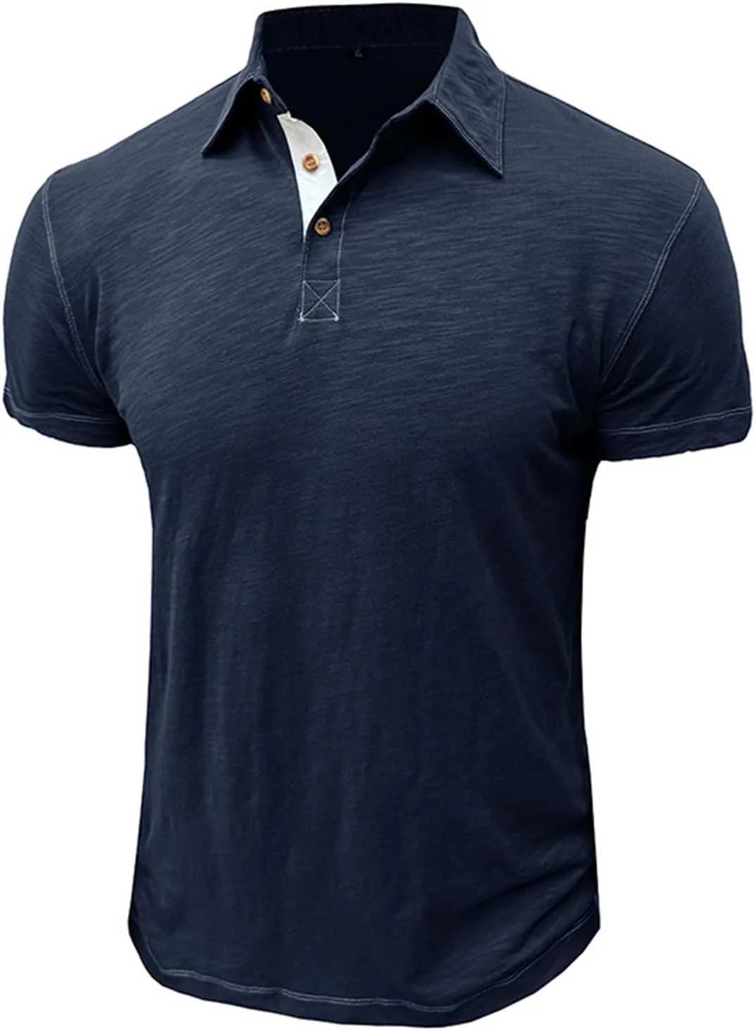 

Мужская поло из хлопка с коротким рукавом