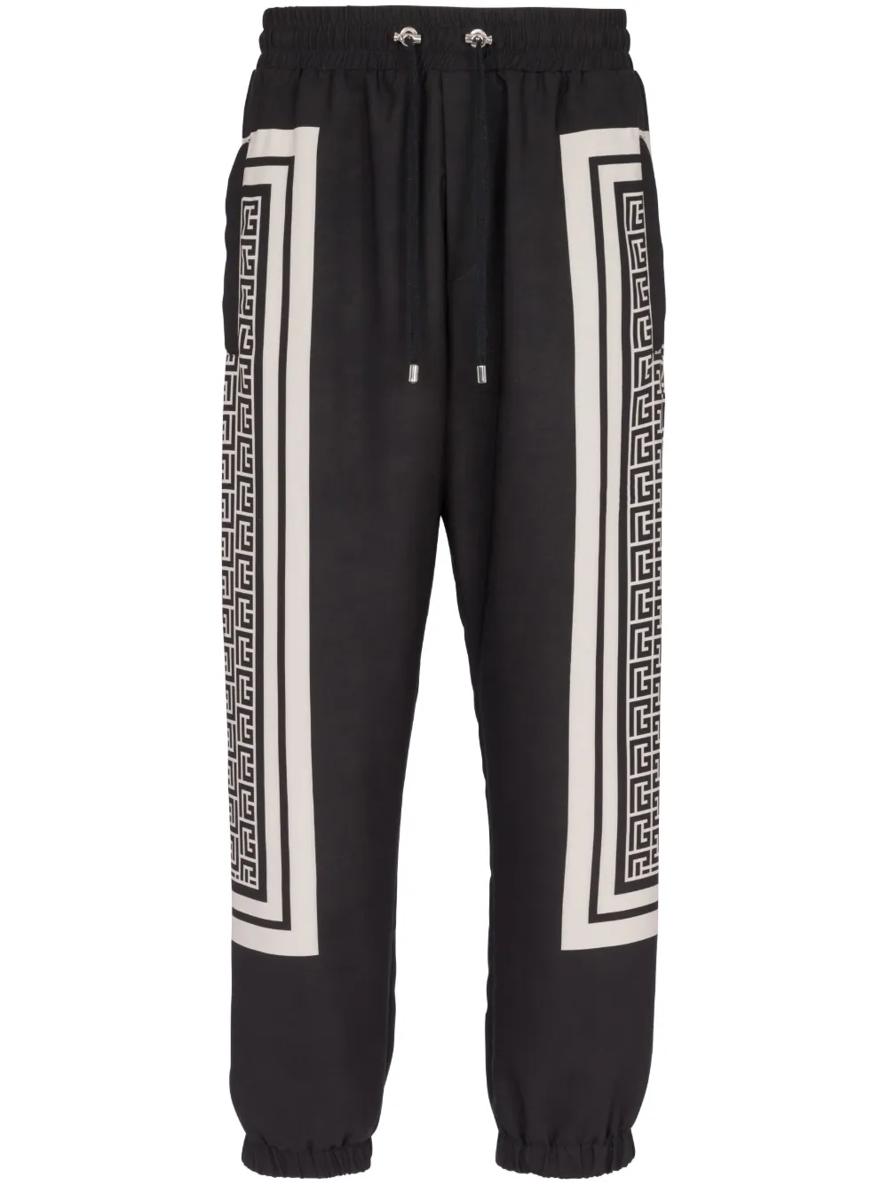

Спортивные брюки с кулиской и монограммой BALMAIN, черный