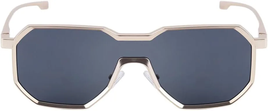 

Мужские солнцезащитные очки в стиле металл-панк с цельными линзами, зеркальные, женские с градиентным цветом, защита от УФ-излучения UV400 KTUCN, C6green